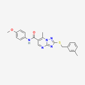 N-(4-methoxyphenyl)-7-methyl-2-[(3-methylbenzyl)sulfanyl][1,2,4]triazolo[1,5-a]pyrimidine-6-carboxamide