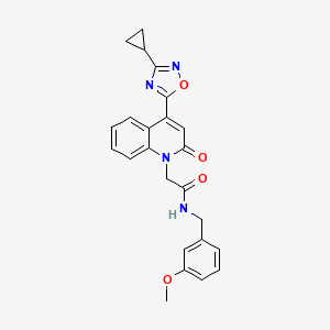 2-[4-(3-cyclopropyl-1,2,4-oxadiazol-5-yl)-2-oxoquinolin-1(2H)-yl]-N-(3-methoxybenzyl)acetamide