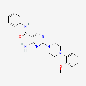 4-amino-2-[4-(2-methoxyphenyl)piperazin-1-yl]-N-phenylpyrimidine-5-carboxamide