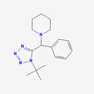 1-[(1-tert-butyl-1H-tetrazol-5-yl)(phenyl)methyl]piperidine