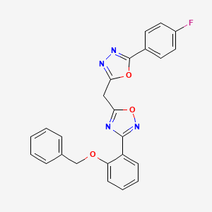 3-[2-(Benzyloxy)phenyl]-5-{[5-(4-fluorophenyl)-1,3,4-oxadiazol-2-yl]methyl}-1,2,4-oxadiazole