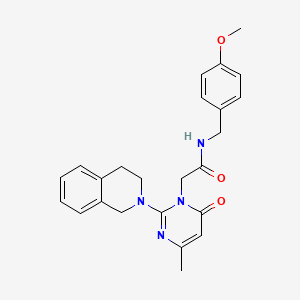 2-[2-(3,4-dihydroisoquinolin-2(1H)-yl)-4-methyl-6-oxopyrimidin-1(6H)-yl]-N-(4-methoxybenzyl)acetamide