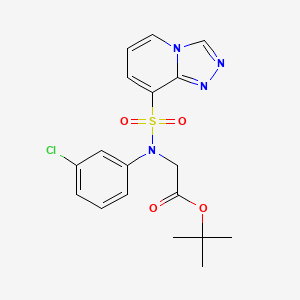 tert-butyl 2-(N-(3-chlorophenyl)-[1,2,4]triazolo[4,3-a]pyridine-8-sulfonamido)acetate