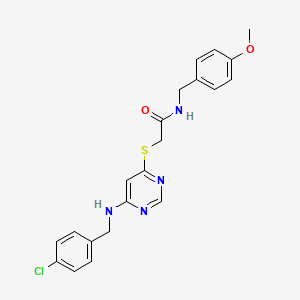 2-({6-[(4-chlorobenzyl)amino]pyrimidin-4-yl}sulfanyl)-N-(4-methoxybenzyl)acetamide