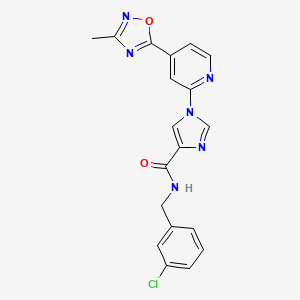 N-(3-chlorobenzyl)-1-[4-(3-methyl-1,2,4-oxadiazol-5-yl)pyridin-2-yl]-1H-imidazole-4-carboxamide