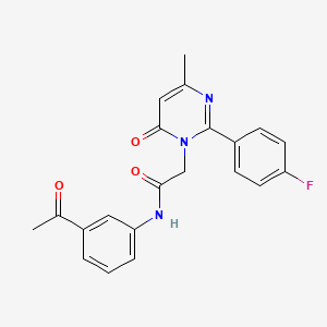 molecular formula C21H18FN3O3 B11195067 N-(3-acetylphenyl)-2-[2-(4-fluorophenyl)-4-methyl-6-oxopyrimidin-1(6H)-yl]acetamide 