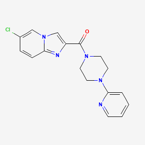 (6-Chloroimidazo[1,2-a]pyridin-2-yl)[4-(pyridin-2-yl)piperazin-1-yl]methanone