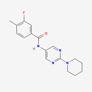 3-Fluoro-4-methyl-N-[2-(piperidin-1-YL)pyrimidin-5-YL]benzamide