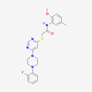 2-({6-[4-(2-Fluorophenyl)piperazin-1-YL]pyrimidin-4-YL}sulfanyl)-N-(2-methoxy-5-methylphenyl)acetamide