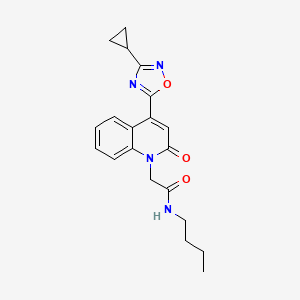 N-butyl-2-[4-(3-cyclopropyl-1,2,4-oxadiazol-5-yl)-2-oxoquinolin-1(2H)-yl]acetamide