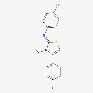 4-chloro-N-[(2E)-3-ethyl-4-(4-fluorophenyl)-1,3-thiazol-2(3H)-ylidene]aniline