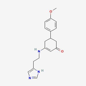 3-{[2-(1H-imidazol-4-yl)ethyl]amino}-5-(4-methoxyphenyl)cyclohex-2-en-1-one