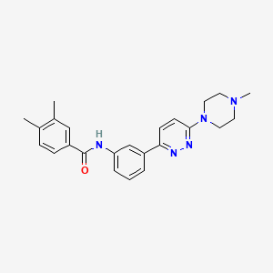 3,4-dimethyl-N-{3-[6-(4-methylpiperazino)-3-pyridazinyl]phenyl}benzamide