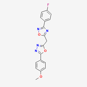 3-(4-Fluorophenyl)-5-{[5-(4-methoxyphenyl)-1,3,4-oxadiazol-2-yl]methyl}-1,2,4-oxadiazole