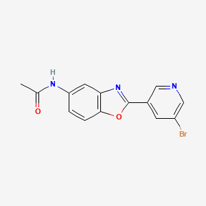 N-[2-(5-bromopyridin-3-yl)-1,3-benzoxazol-5-yl]acetamide