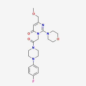 3-{2-[4-(4-fluorophenyl)piperazin-1-yl]-2-oxoethyl}-6-(methoxymethyl)-2-(morpholin-4-yl)pyrimidin-4(3H)-one