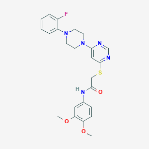 N-(3,4-Dimethoxyphenyl)-2-({6-[4-(2-fluorophenyl)piperazin-1-YL]pyrimidin-4-YL}sulfanyl)acetamide