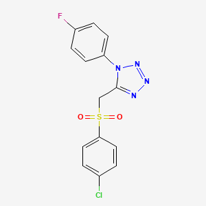 5-{[(4-chlorophenyl)sulfonyl]methyl}-1-(4-fluorophenyl)-1H-tetrazole