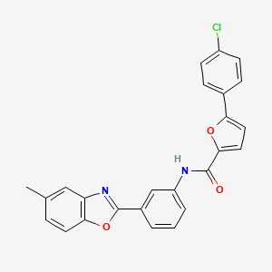 5-(4-chlorophenyl)-N-[3-(5-methyl-1,3-benzoxazol-2-yl)phenyl]furan-2-carboxamide