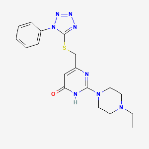 2-(4-ethylpiperazin-1-yl)-6-{[(1-phenyl-1H-tetrazol-5-yl)sulfanyl]methyl}pyrimidin-4(3H)-one