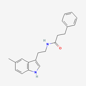 molecular formula C20H22N2O B11195231 N-[2-(5-methyl-1H-indol-3-yl)ethyl]-3-phenylpropanamide 