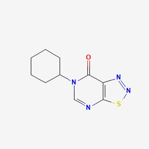 molecular formula C10H12N4OS B11195237 6-cyclohexyl[1,2,3]thiadiazolo[5,4-d]pyrimidin-7(6H)-one 