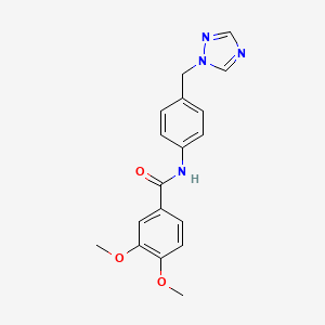 3,4-dimethoxy-N-[4-(1H-1,2,4-triazol-1-ylmethyl)phenyl]benzamide