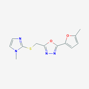 1,3,4-Oxadiazole, 2-(5-methyl-2-furanyl)-5-[[(1-methyl-1H-imidazol-2-yl)thio]methyl]-