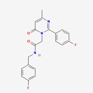 molecular formula C20H17F2N3O2 B11195312 N-(4-fluorobenzyl)-2-[2-(4-fluorophenyl)-4-methyl-6-oxopyrimidin-1(6H)-yl]acetamide 