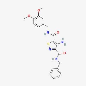 4-amino-N~3~-benzyl-N~5~-(3,4-dimethoxybenzyl)-1,2-thiazole-3,5-dicarboxamide