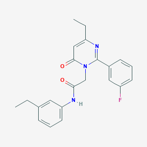 2-[4-ethyl-2-(3-fluorophenyl)-6-oxopyrimidin-1(6H)-yl]-N-(3-ethylphenyl)acetamide