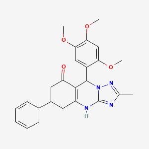 2-methyl-6-phenyl-9-(2,4,5-trimethoxyphenyl)-5,6,7,9-tetrahydro[1,2,4]triazolo[5,1-b]quinazolin-8(4H)-one