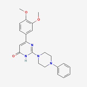 6-(3,4-dimethoxyphenyl)-2-(4-phenylpiperazin-1-yl)pyrimidin-4(3H)-one