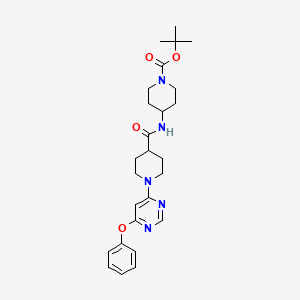 Tert-butyl 4-({[1-(6-phenoxypyrimidin-4-yl)piperidin-4-yl]carbonyl}amino)piperidine-1-carboxylate