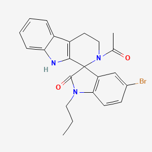 2-acetyl-5'-bromo-1'-propyl-2,3,4,9-tetrahydrospiro[beta-carboline-1,3'-indol]-2'(1'H)-one