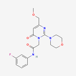 N-(3-fluorophenyl)-2-[4-(methoxymethyl)-2-(morpholin-4-yl)-6-oxopyrimidin-1(6H)-yl]acetamide