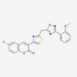 6-bromo-3-(2-{[3-(2-methoxyphenyl)-1,2,4-oxadiazol-5-yl]methyl}-1,3-thiazol-4-yl)-2H-chromen-2-one