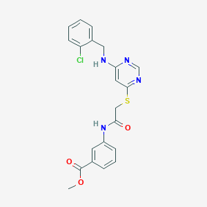 molecular formula C21H19ClN4O3S B11195464 Methyl 3-{[({6-[(2-chlorobenzyl)amino]pyrimidin-4-yl}sulfanyl)acetyl]amino}benzoate 