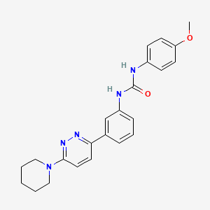 1-(4-Methoxyphenyl)-3-{3-[6-(piperidin-1-YL)pyridazin-3-YL]phenyl}urea