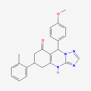 9-(4-methoxyphenyl)-6-(2-methylphenyl)-5,6,7,9-tetrahydro[1,2,4]triazolo[5,1-b]quinazolin-8(4H)-one