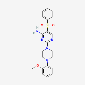 2-[4-(2-Methoxyphenyl)piperazin-1-yl]-5-(phenylsulfonyl)pyrimidin-4-amine