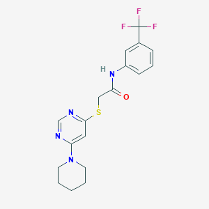 2-{[6-(piperidin-1-yl)pyrimidin-4-yl]sulfanyl}-N-[3-(trifluoromethyl)phenyl]acetamide