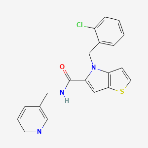 4-(2-chlorobenzyl)-N-(pyridin-3-ylmethyl)-4H-thieno[3,2-b]pyrrole-5-carboxamide