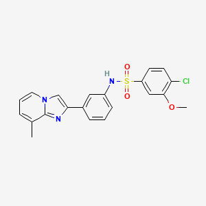 4-chloro-3-methoxy-N-(3-{8-methylimidazo[1,2-a]pyridin-2-yl}phenyl)benzene-1-sulfonamide