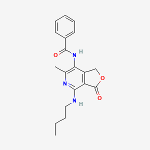 molecular formula C19H21N3O3 B11195577 N-[4-(butylamino)-6-methyl-3-oxo-1,3-dihydrofuro[3,4-c]pyridin-7-yl]benzamide 