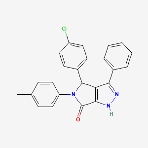 molecular formula C24H18ClN3O B11195580 4-(4-chlorophenyl)-5-(4-methylphenyl)-3-phenyl-4,5-dihydropyrrolo[3,4-c]pyrazol-6(1H)-one 