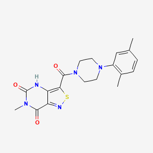 3-(4-(2,5-dimethylphenyl)piperazine-1-carbonyl)-6-methylisothiazolo[4,3-d]pyrimidine-5,7(4H,6H)-dione