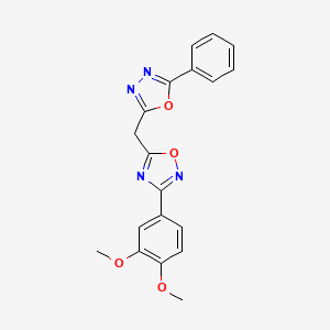 3-(3,4-Dimethoxyphenyl)-5-[(5-phenyl-1,3,4-oxadiazol-2-yl)methyl]-1,2,4-oxadiazole