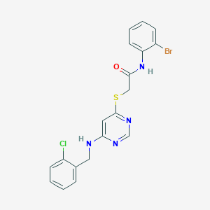 molecular formula C19H16BrClN4OS B11195600 N-(2-bromophenyl)-2-({6-[(2-chlorobenzyl)amino]pyrimidin-4-yl}sulfanyl)acetamide 