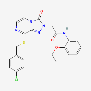 2-{8-[(4-chlorobenzyl)sulfanyl]-3-oxo[1,2,4]triazolo[4,3-a]pyrazin-2(3H)-yl}-N-(2-ethoxyphenyl)acetamide